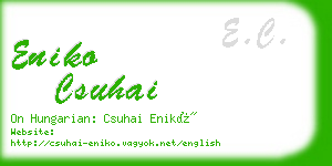 eniko csuhai business card